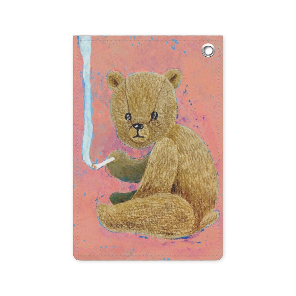 smoking bear パスケースピンク