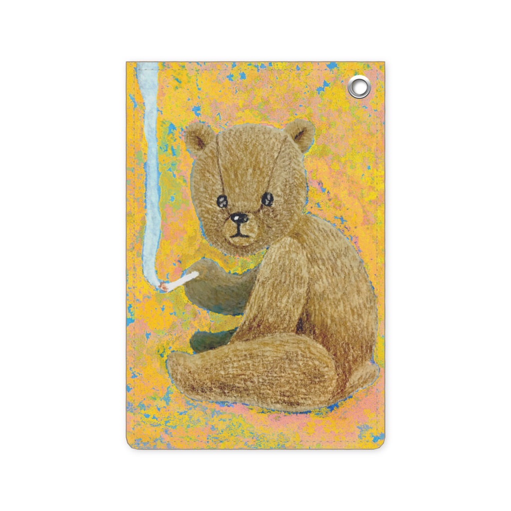 smoking bear パスケースイエロー