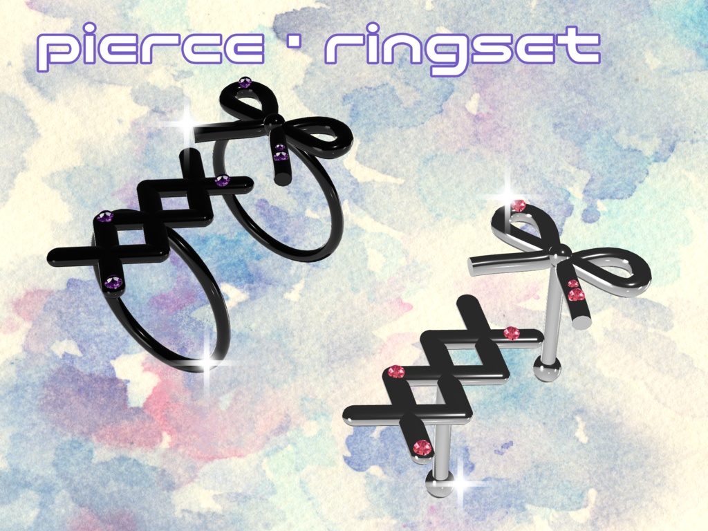 【VRChat向け】Pierce Ringset