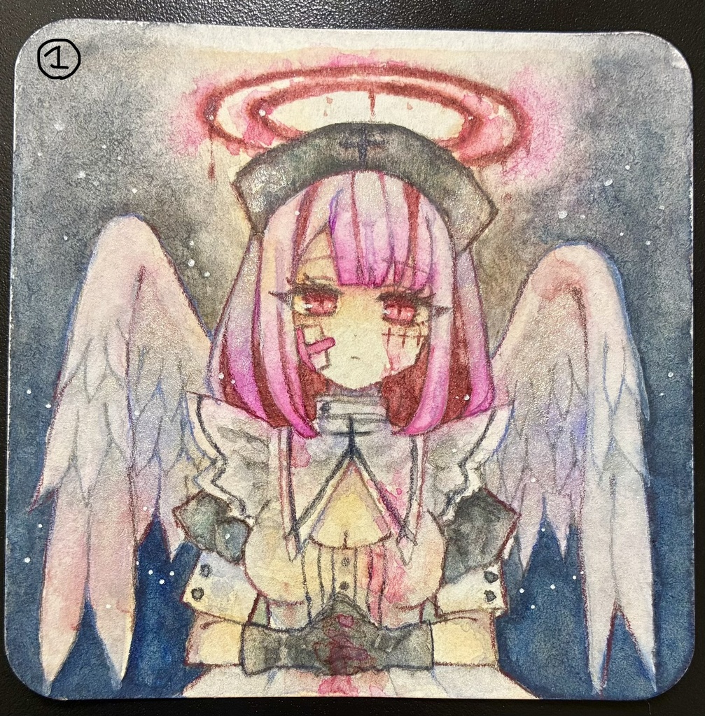 天使ちゃんとケモ耳ちゃん てのひら原画
