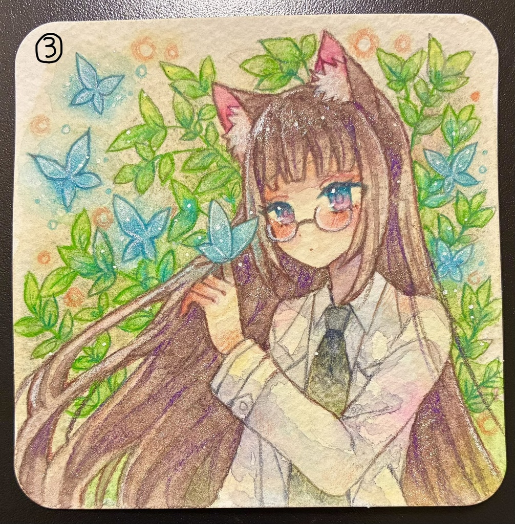 天使ちゃんとケモ耳ちゃん てのひら原画