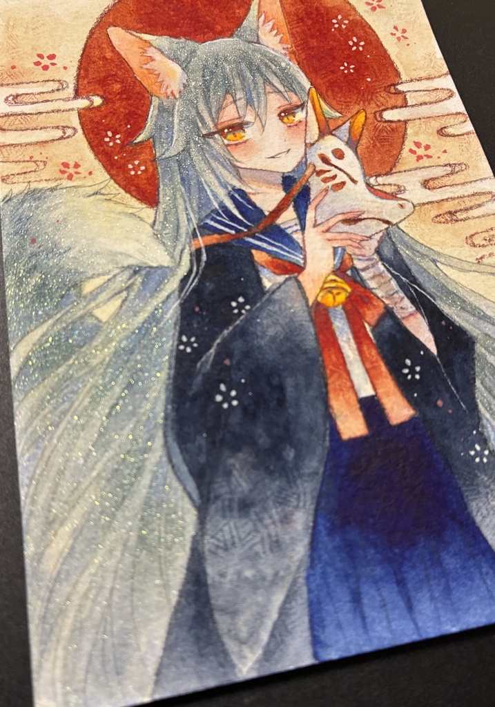 羽織セーラー服の狐ちゃん🦊 フレームレス原画