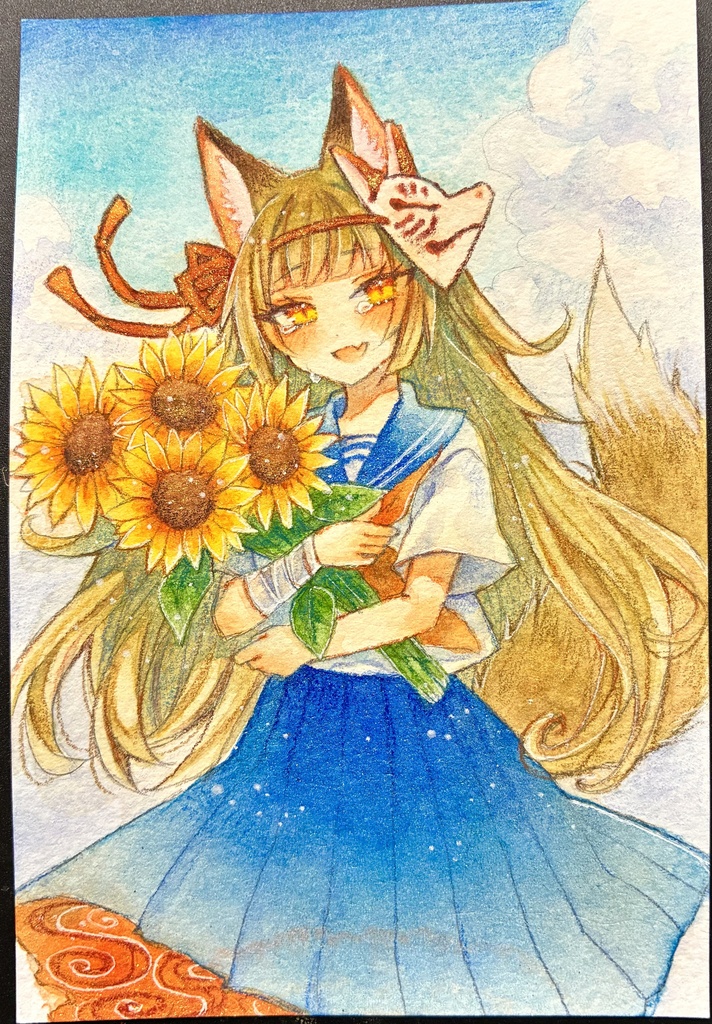 『さよなら夏』　狐ちゃん🦊フレームレス原画