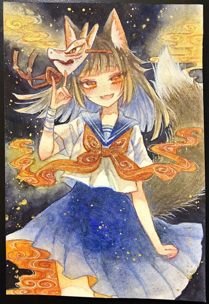 狐ちゃん🦊フレームレス原画