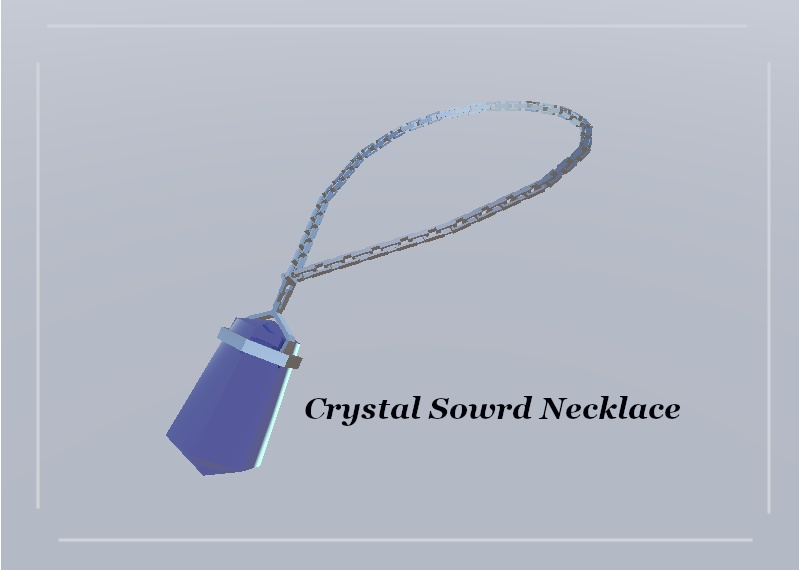 【アクセサリー】Crystal sword necklace