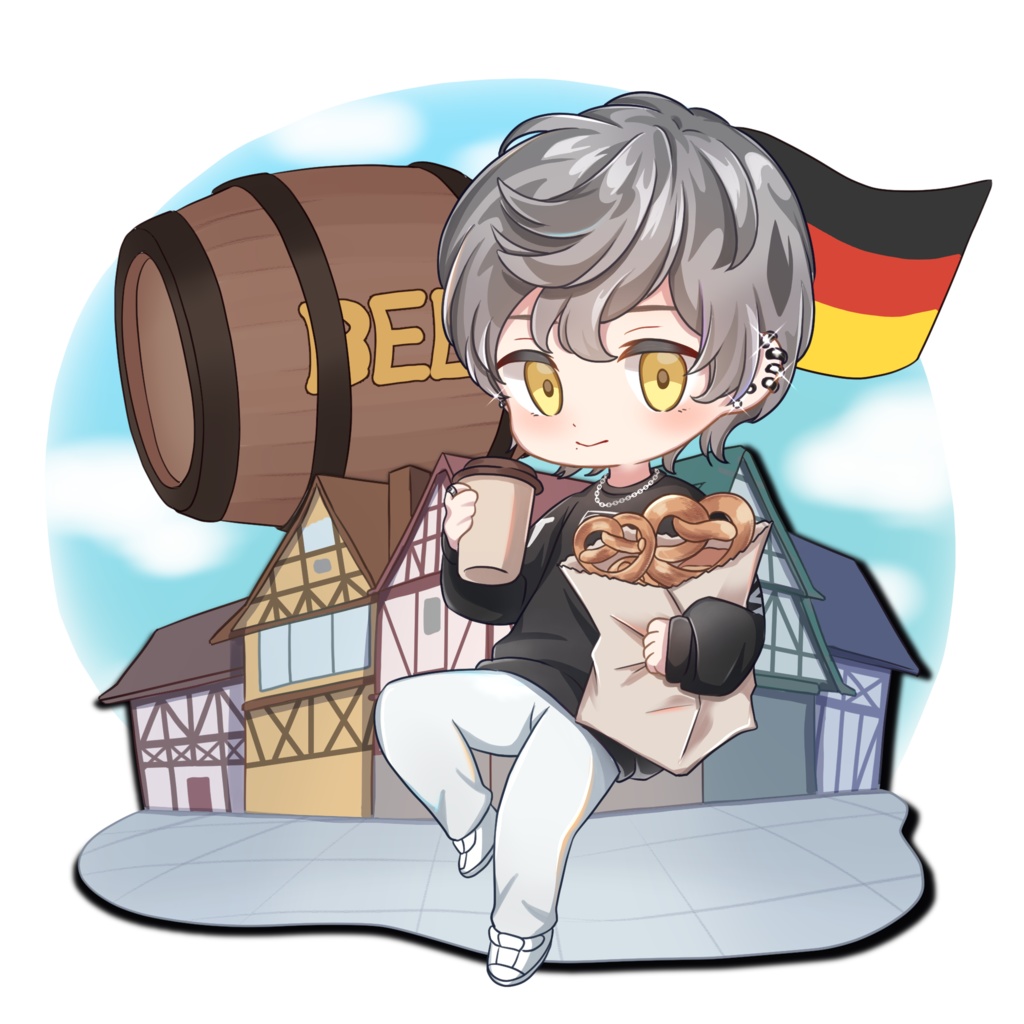 アクリルキーホルダー(基本表情)背景あり