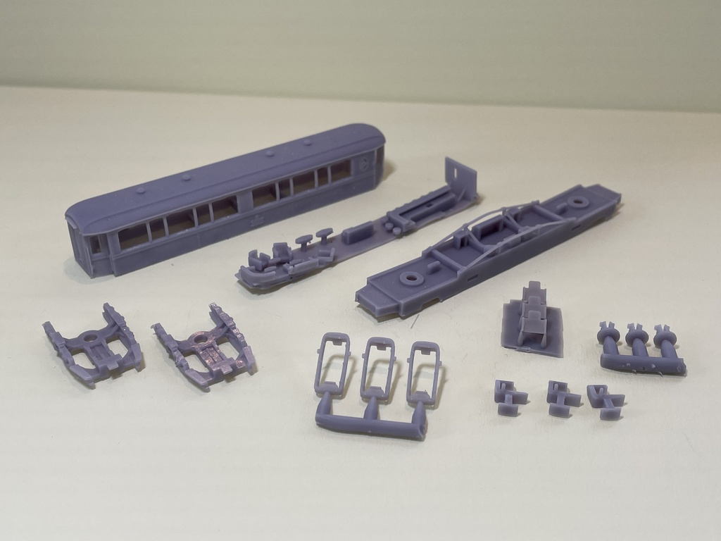 スイス レーティッシュ鉄道 WRS 3820タイプ ピアノ・バーワゴン客車キット Nゲージ 3Dプリンタ造形品