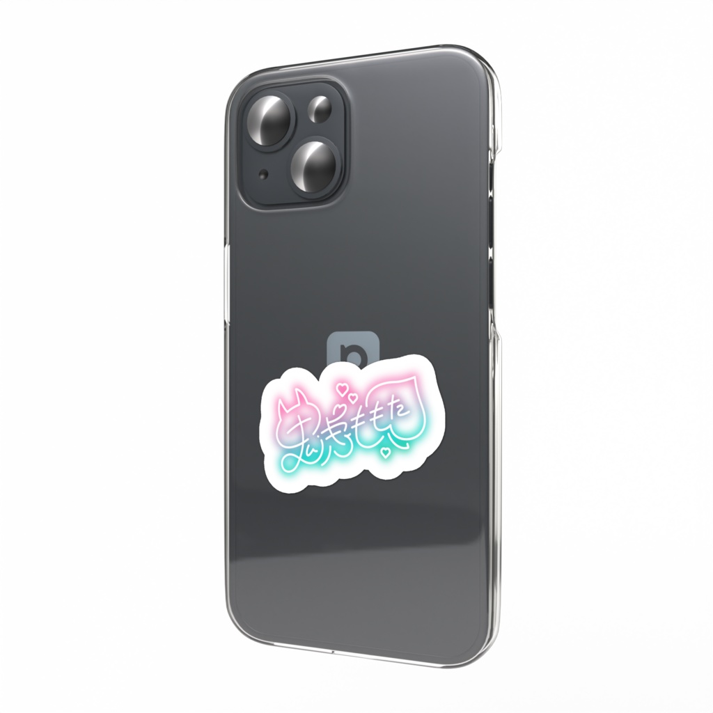 ネームサインステッカー(鬼虎ももた)ネオン・モノクロ