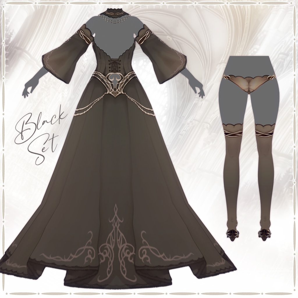 エルフドレス【 VRoid用衣装 】