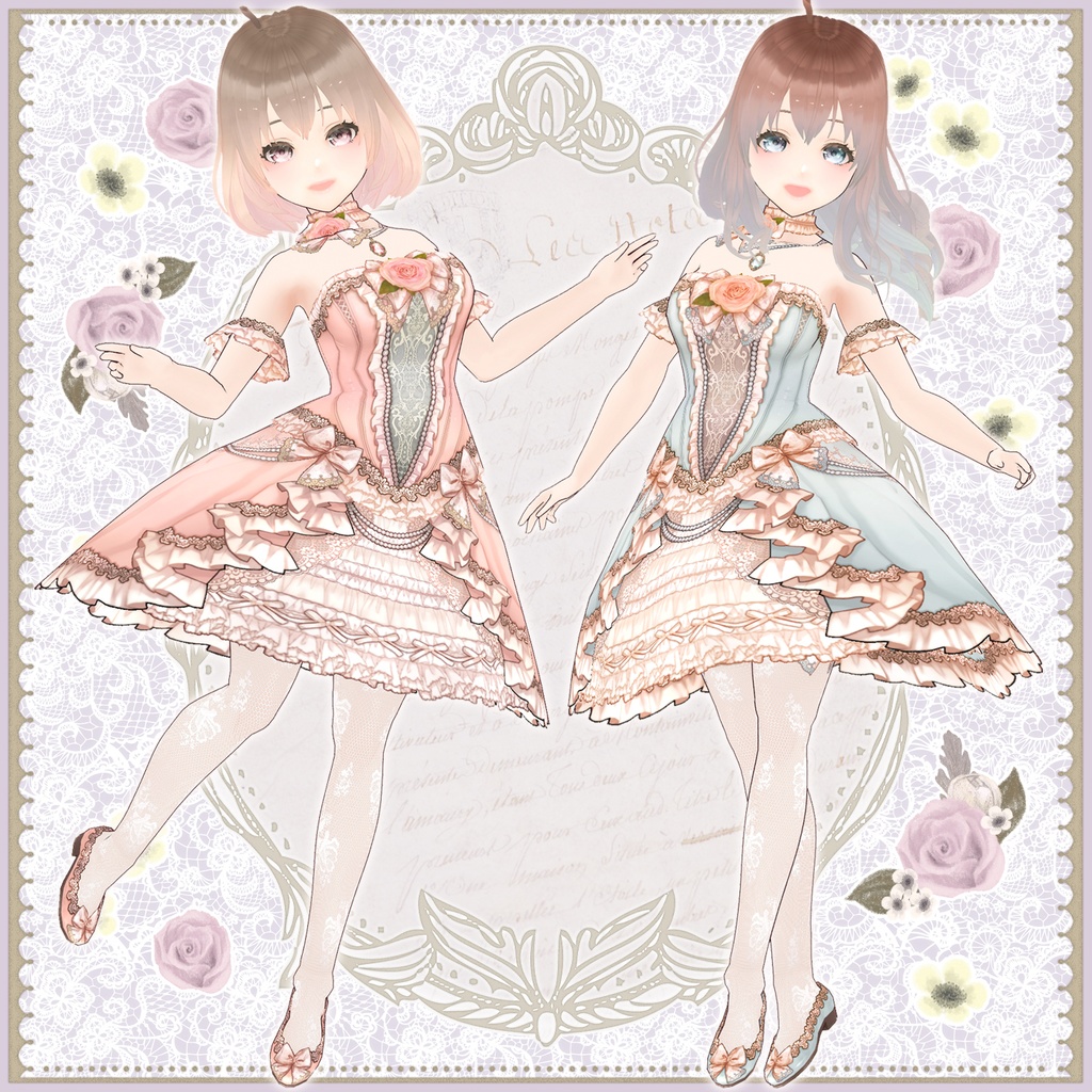 ビスチェドレス【 VRoid用衣装 】