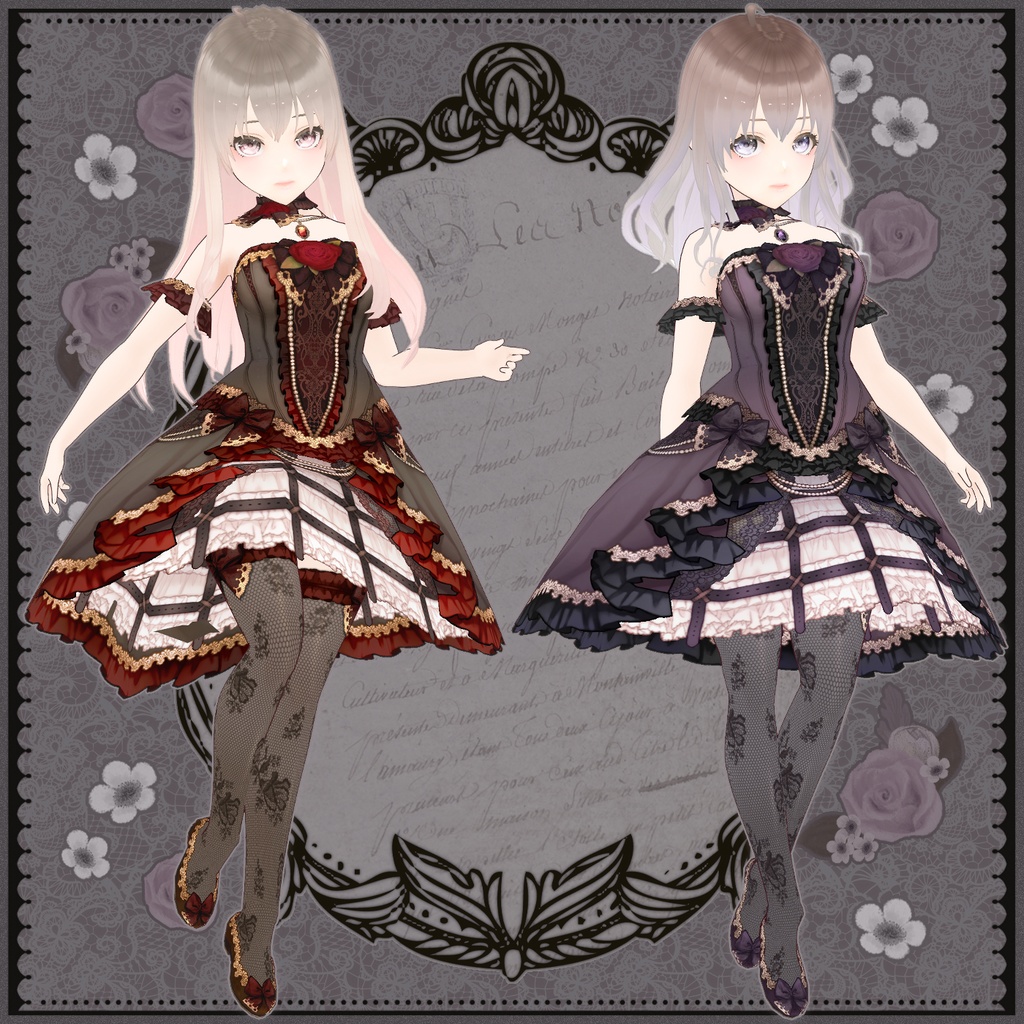 ビスチェドレス【 VRoid用衣装 】