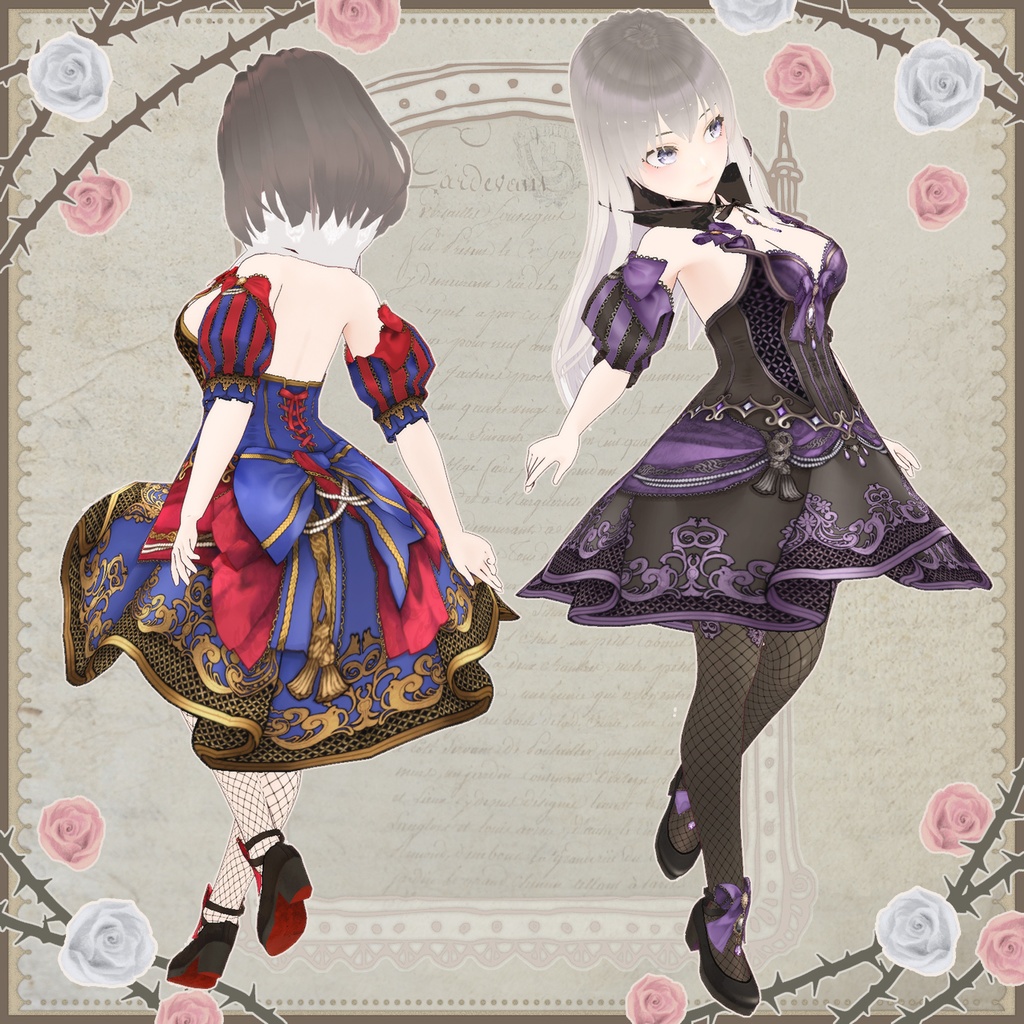 童話ドレス【 VRoid用衣装 】