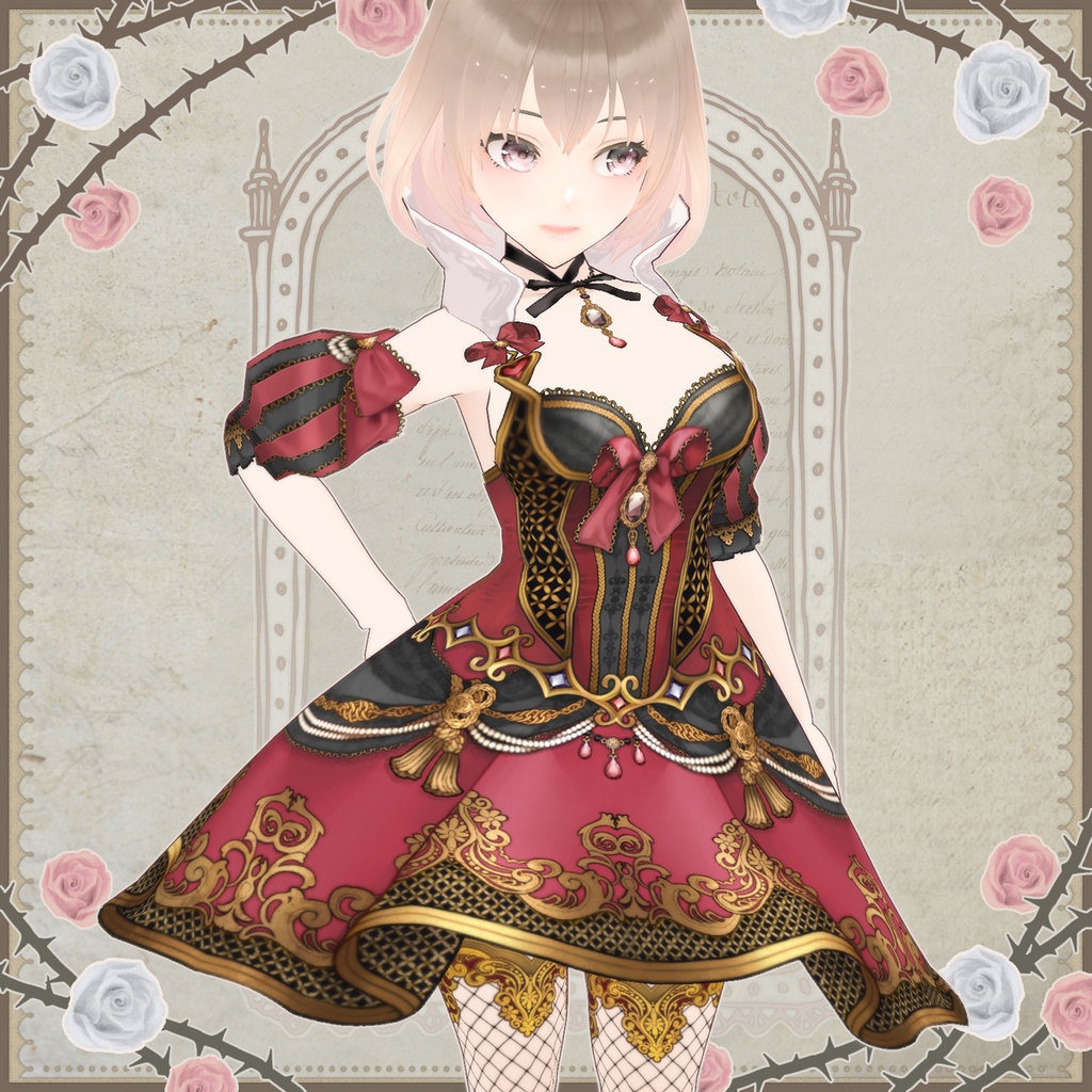 童話ドレス【 VRoid用衣装 】