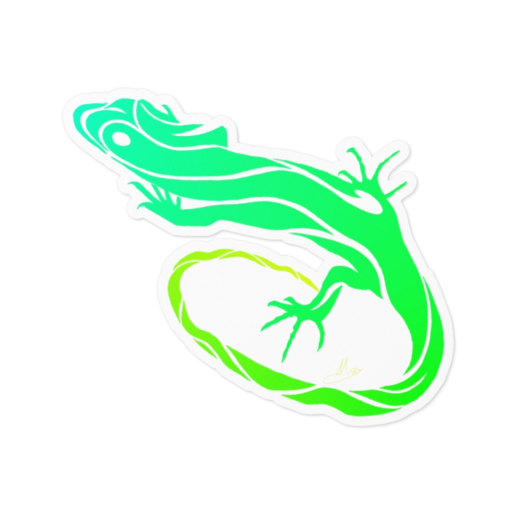 ステッカー：トカゲ(カラー)