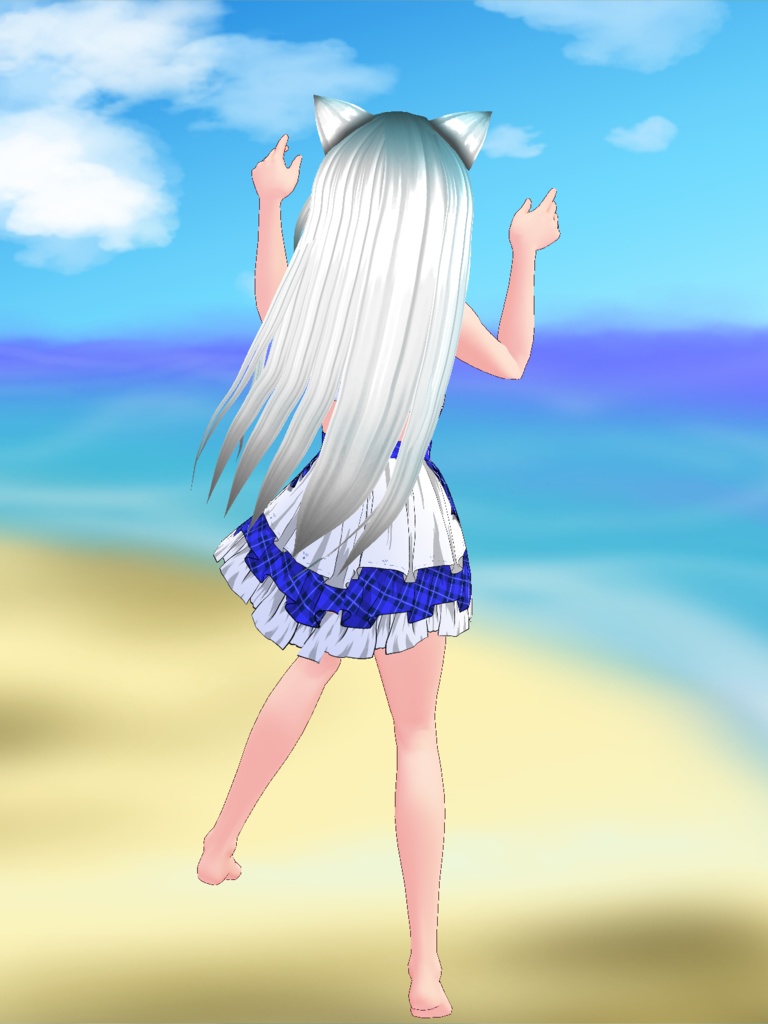 【VROIDテクスチャ】チェックの水着