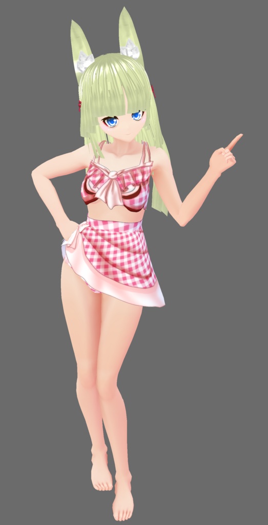 【VROID】2021年の水着(赤)