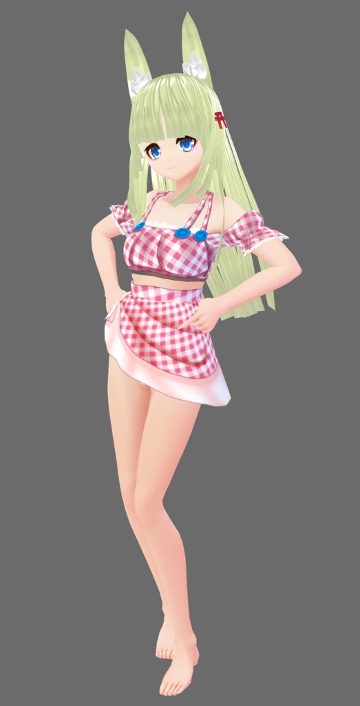 【VROID】2021年の水着(赤)