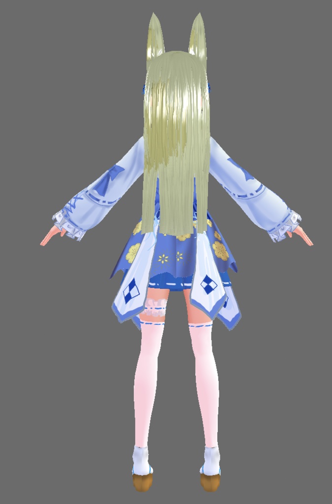 【VROIDテクスチャ】こんきつねさんの巫女服