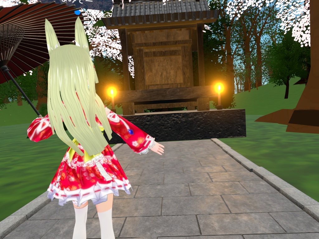 【VROIDテクスチャ】こんきつねさんの浴衣ドレス