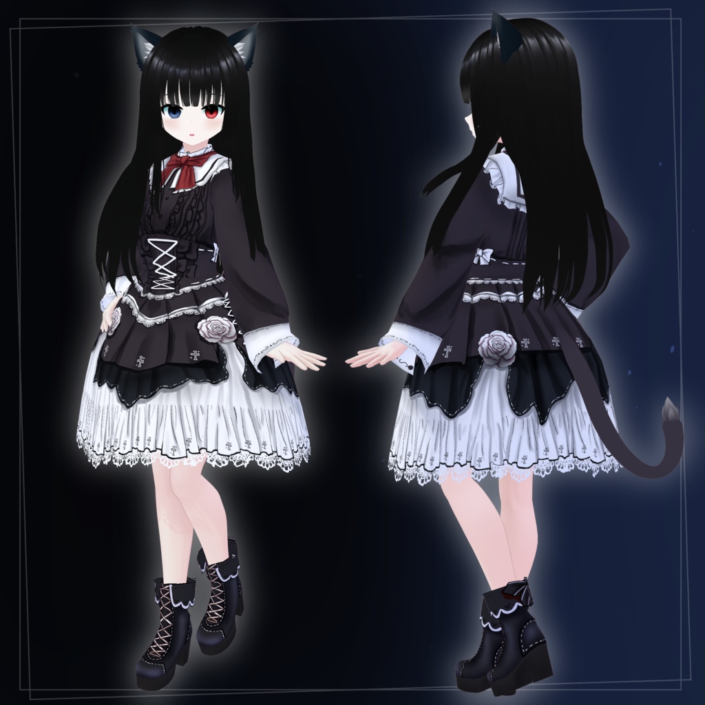 【VRoidアバター】新月 黒猫ちゃん ~もう一つの夜~