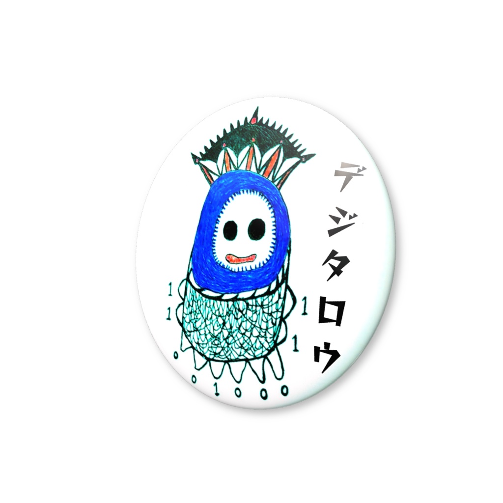 デジタロウの缶バッジ 32mm