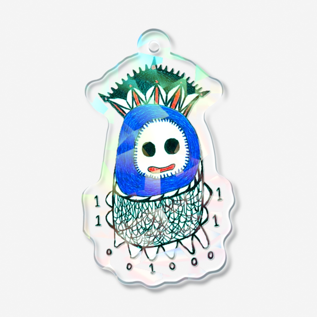デジタロウのホログラムアクリルキーホルダー（クリスタル）
