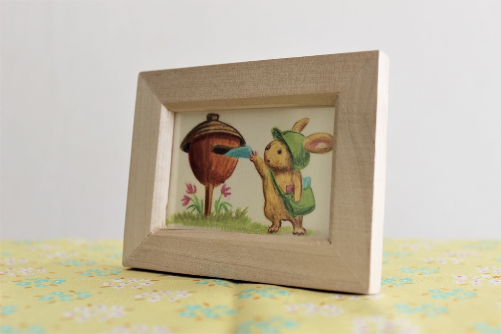 ミニ原画「うさぎの郵便屋さん」