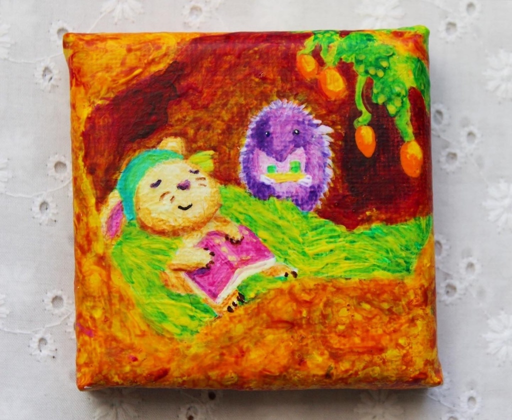 ミニキャンバス「うさぎのひみつ基地」