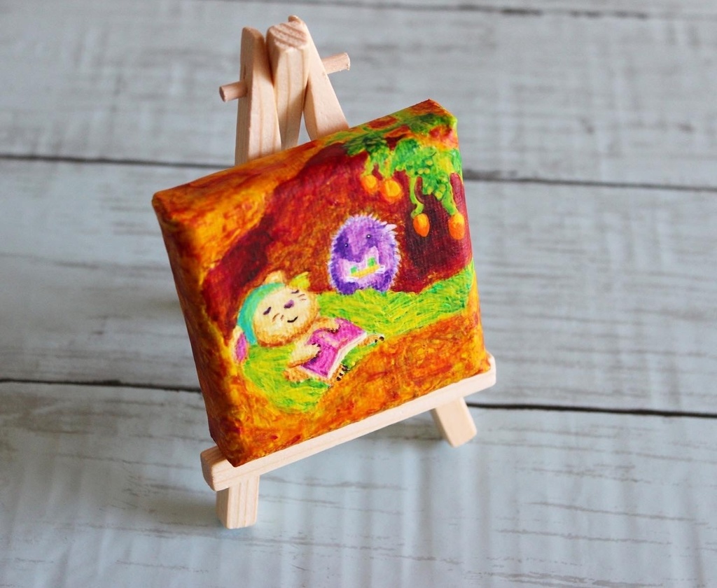 ミニキャンバス「うさぎのひみつ基地」