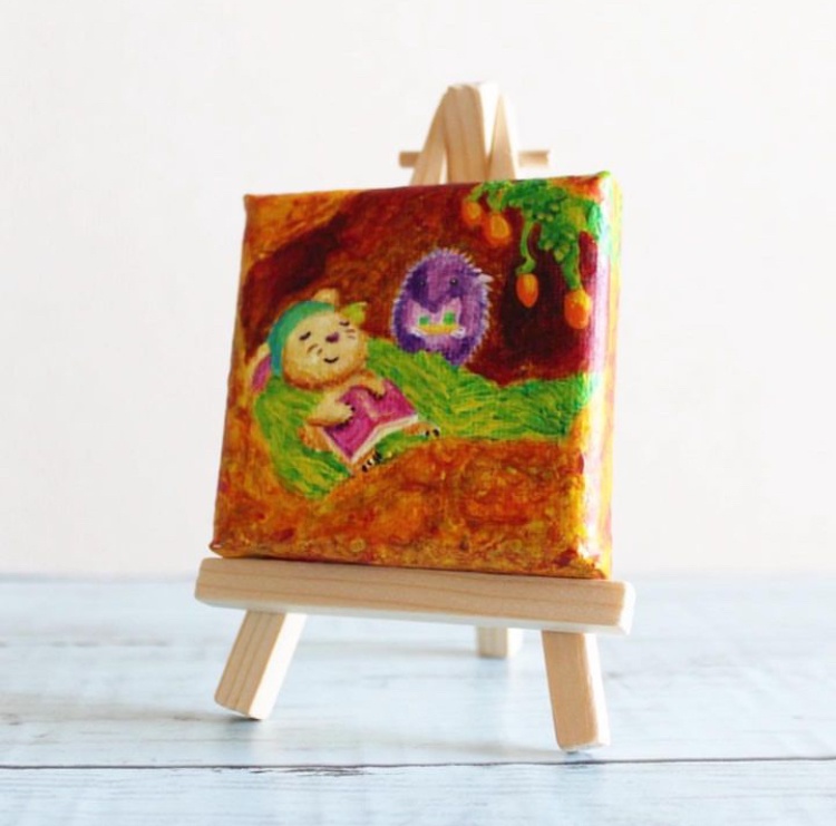 ミニキャンバス「うさぎのひみつ基地」