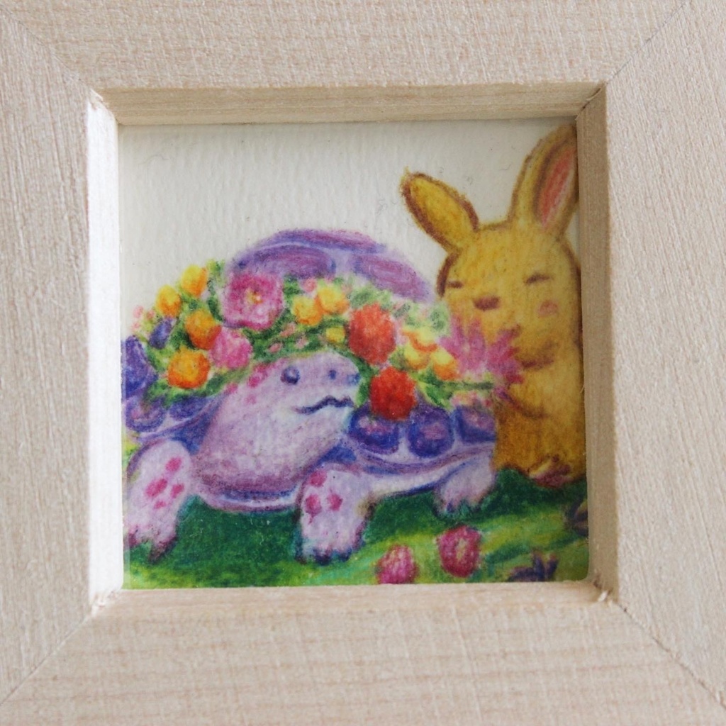ミニ原画「うさぎの贈りもの」
