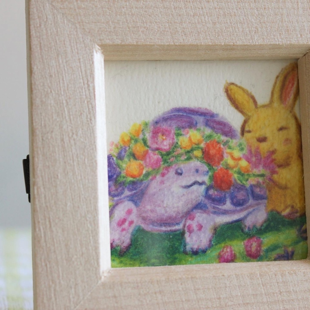 ミニ原画「うさぎの贈りもの」