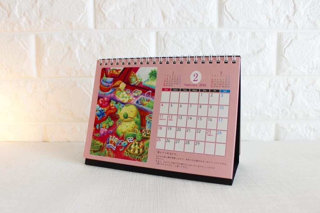 2024年 卓上カレンダー