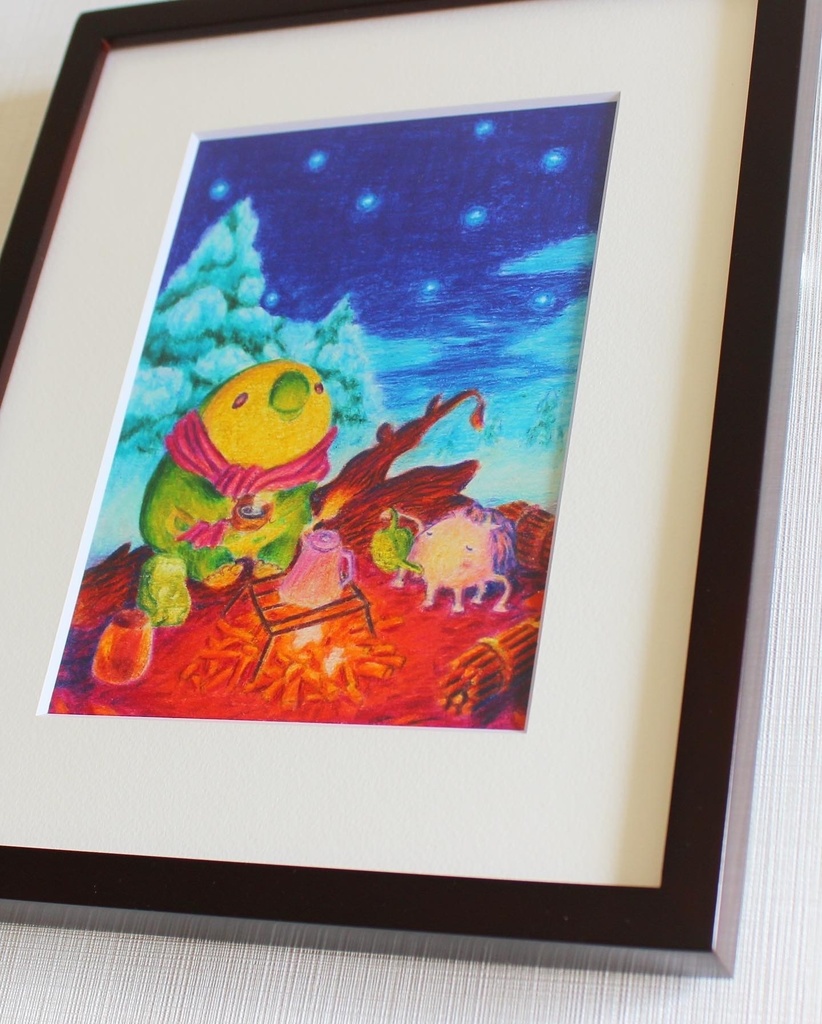 色鉛筆画「星の味」