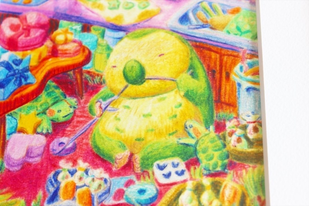 色鉛筆画「喜んでくれるかな」