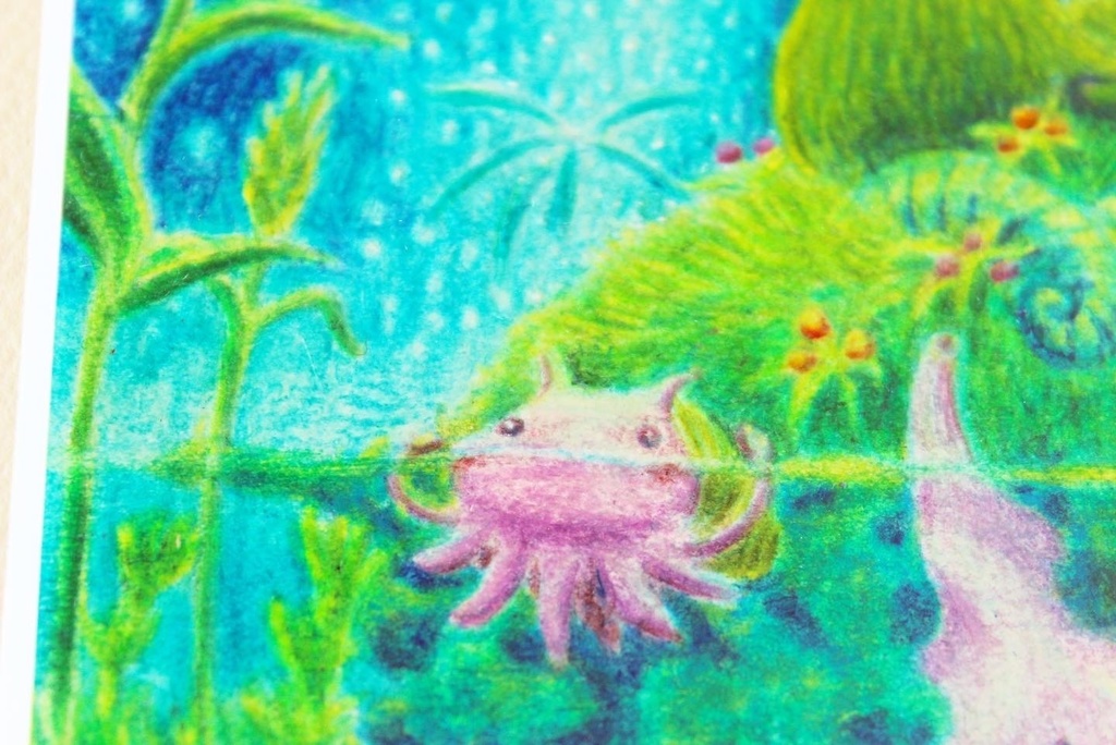 色鉛筆画「いつも君が」