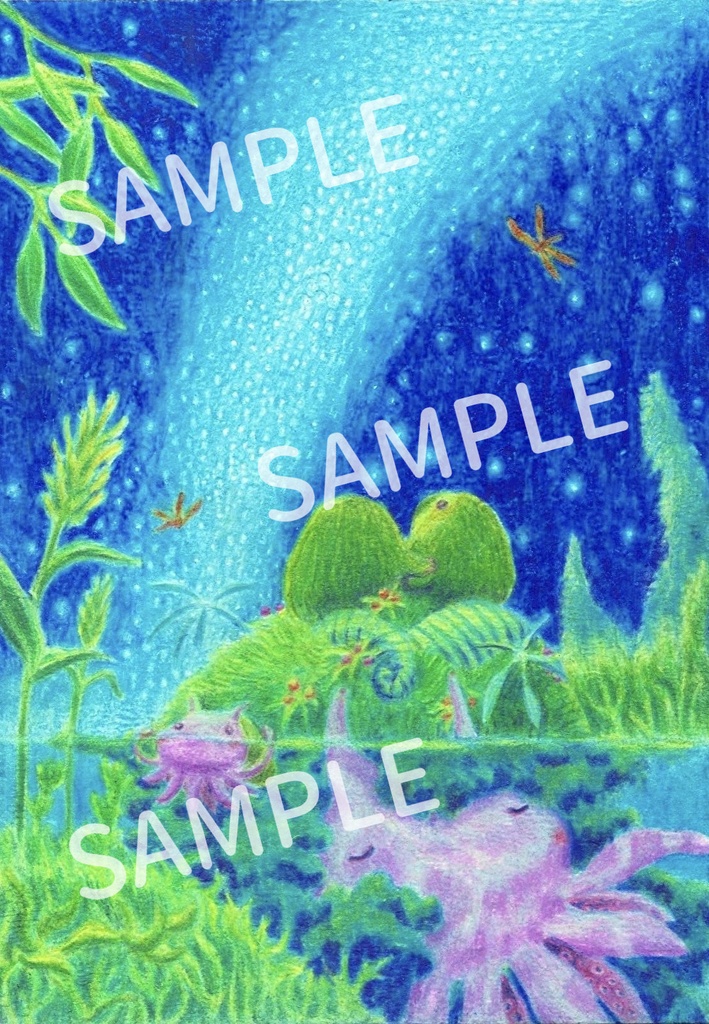 色鉛筆画「いつも君が」