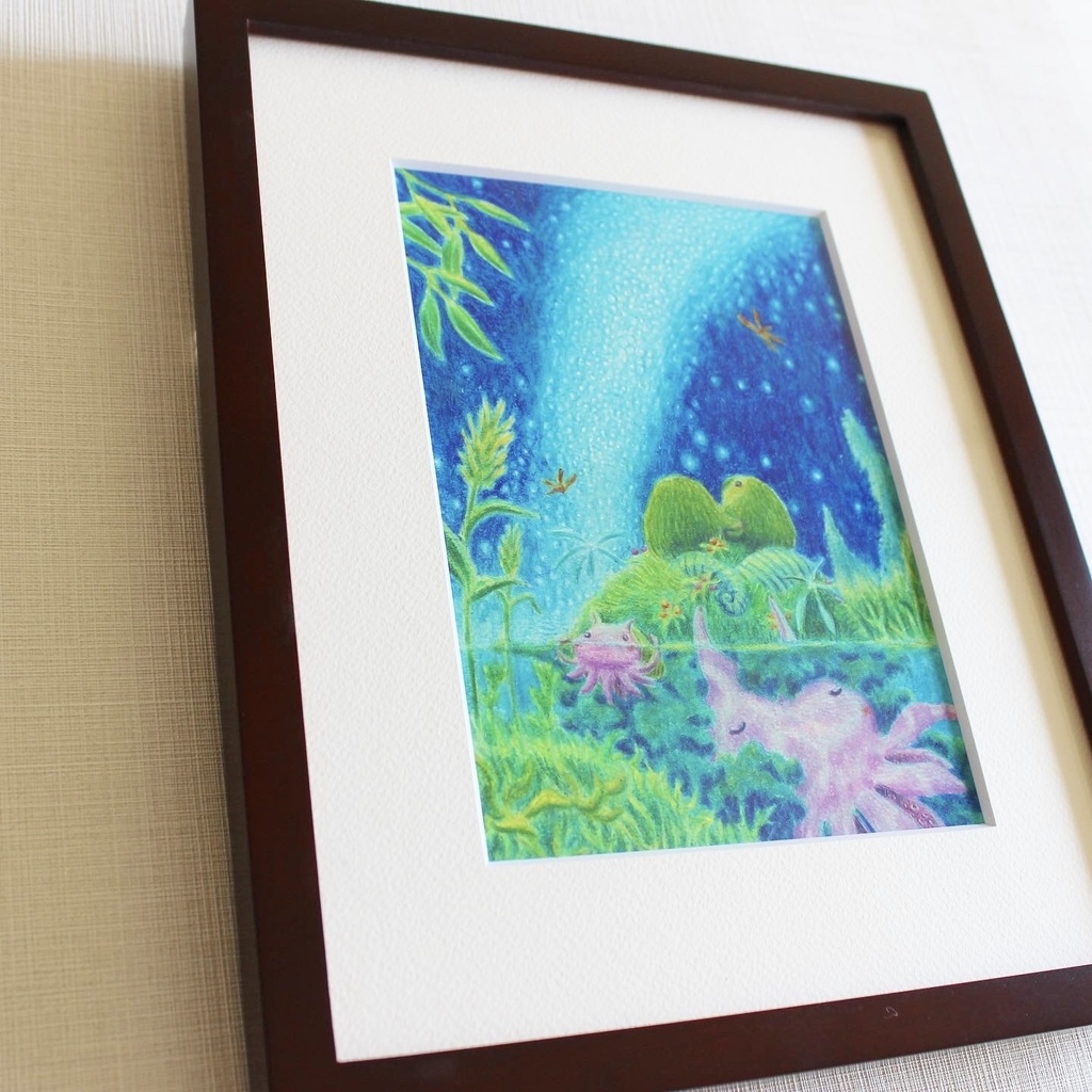 色鉛筆画「いつも君が」