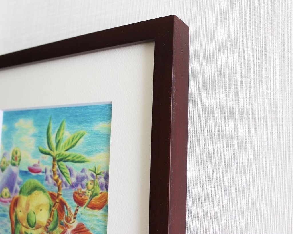 色鉛筆画「スイカのおすそわけ」