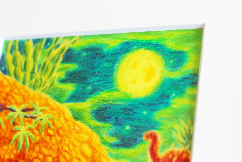 色鉛筆画「等しく降り注ぐ光」