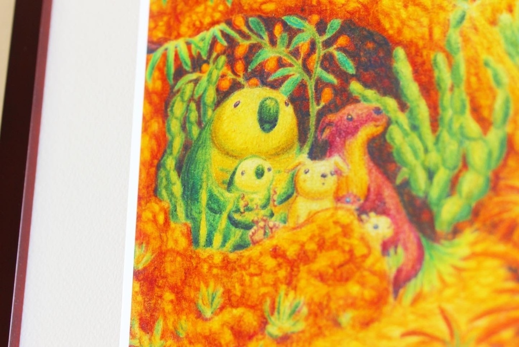 色鉛筆画「等しく降り注ぐ光」