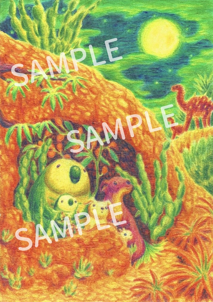 色鉛筆画「等しく降り注ぐ光」