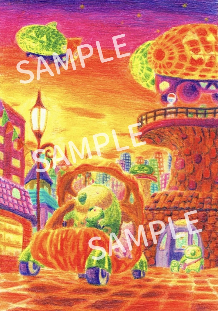 色鉛筆画「ふたりの宝石箱」