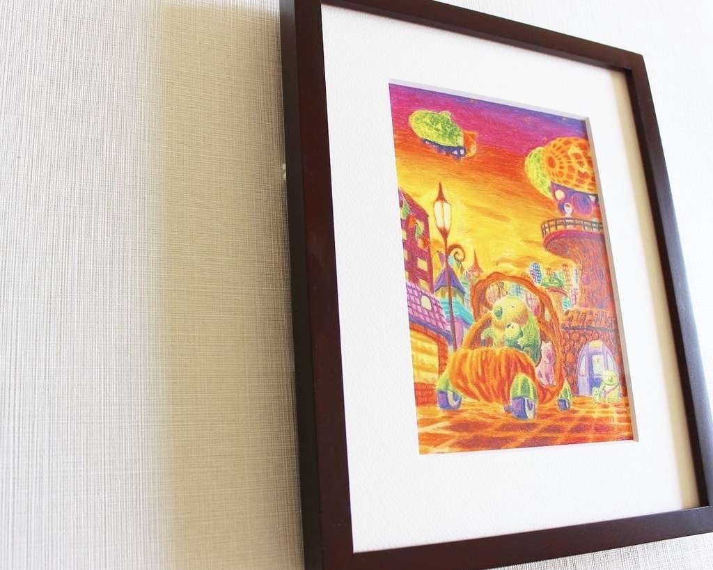 色鉛筆画「ふたりの宝石箱」