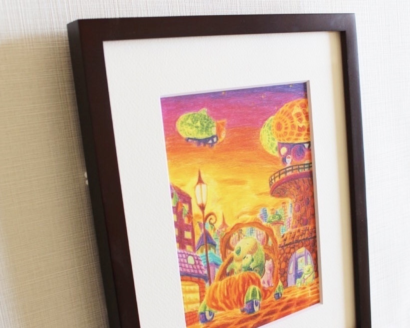 色鉛筆画「ふたりの宝石箱」