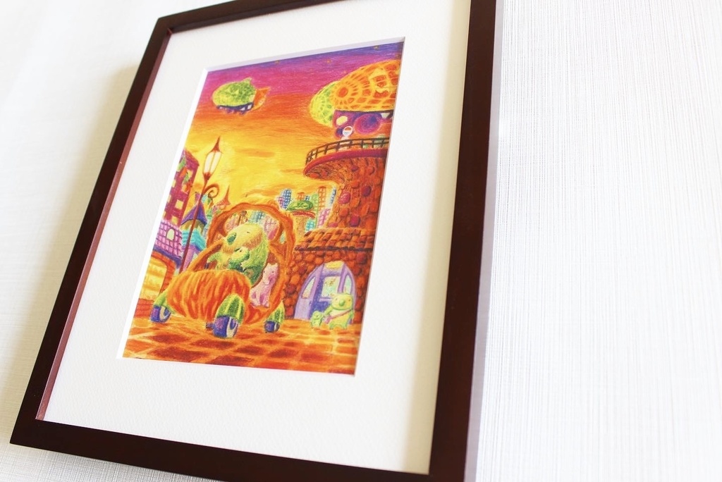 色鉛筆画「ふたりの宝石箱」