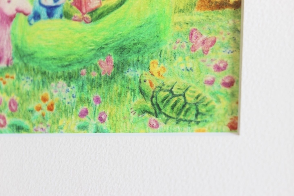 色鉛筆画「緑の図書館」