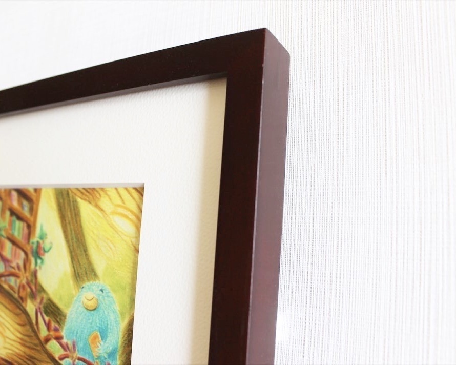 色鉛筆画「緑の図書館」