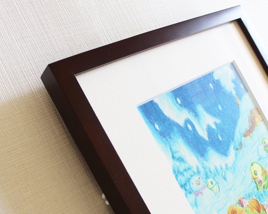 色鉛筆画「にぎやかな冬眠」