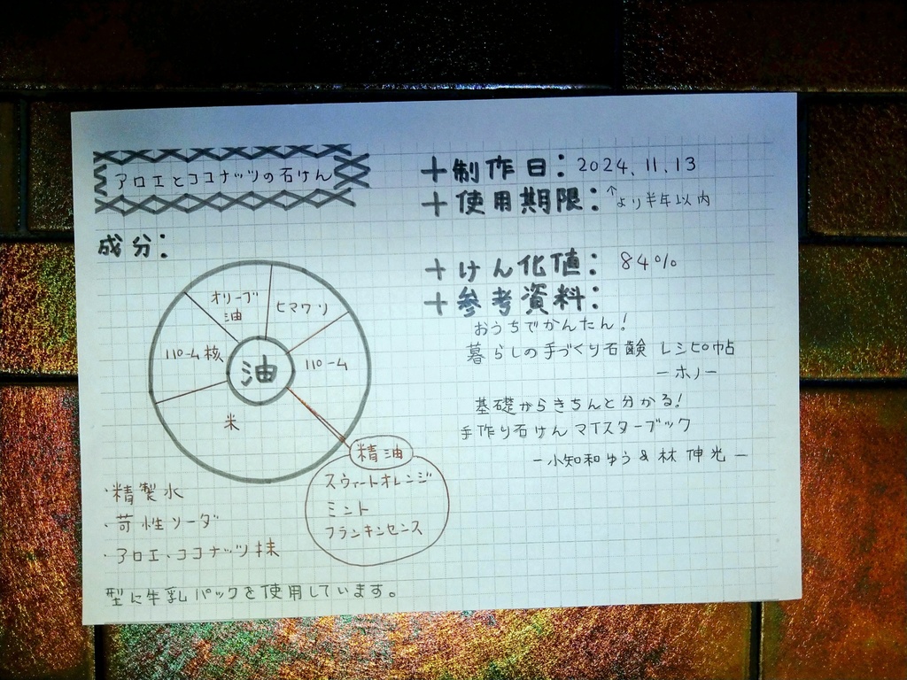 アロエとココナッツの石鹸